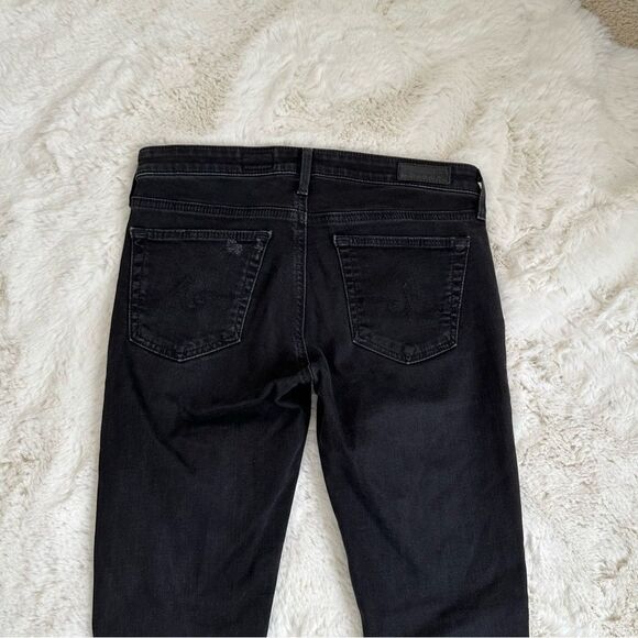 AG Adriano Goldschmied the legging super skinny ankle jeans black w distressing - Picture 7 of 7